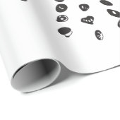 Schwarz-Weiß-Groß-Dot-Burst-Muster-Geschenk Geschenkpapier (Rolleneckpunkt)