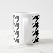 Schwarz-Weiß-Groß-Hahnentrittmuster Jumbo-Tasse (Rückseite)