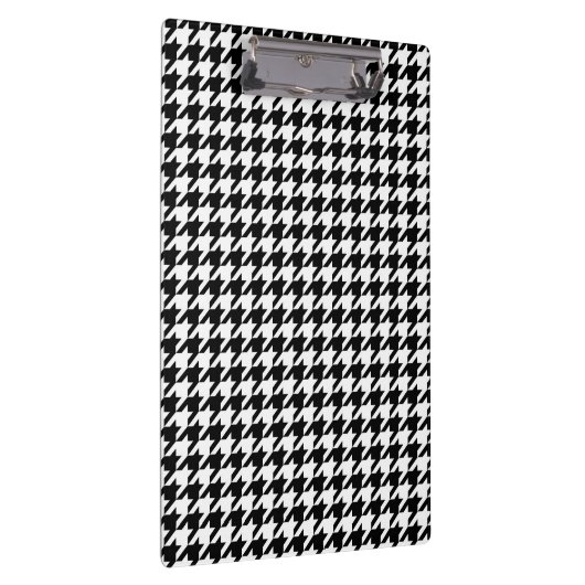 Schwarz-Weiß-Groß-Hahnentrittmuster Klemmbrett (Rechts)