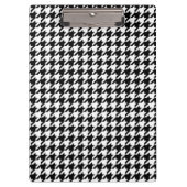 Schwarz-Weiß-Groß-Hahnentrittmuster Klemmbrett (Vorderseite)