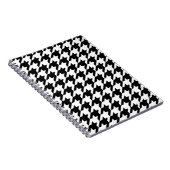 Schwarz-Weiß-Groß-Hahnentrittmuster Notizblock (Rechte Seite)