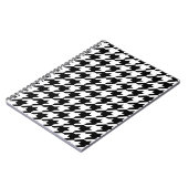 Schwarz-Weiß-Groß-Hahnentrittmuster Notizblock (Linke Seite)