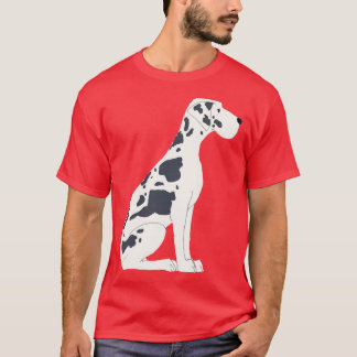 Schwarz-Weiß-Großer Dan-Hund T-Shirt