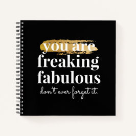 Schwarz-Weiß-Großer Freund aufblähen Moderne Notizblock