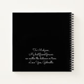 Schwarz-Weiß-Großer Freund aufblähen Moderne Notizblock (Rückseite)