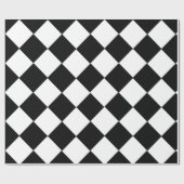 Schwarz-Weiß-großes Karton-Muster Geschenkpapier (Flach)