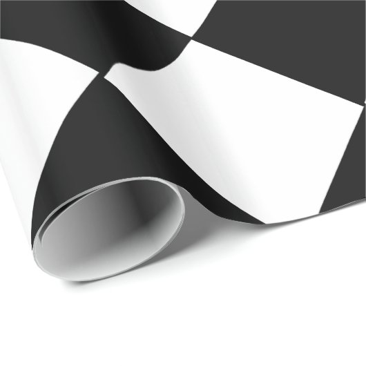 Schwarz-Weiß-großes Karton-Muster Geschenkpapier (Rolleneckpunkt)