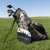 Schwarz-Weiß-Großkinder-Fotos Golfhandtuch (Gras)