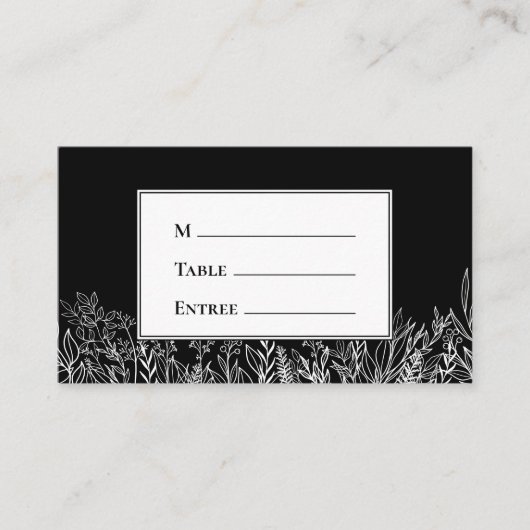 Schwarz-Weiß-Grün Entree Choice Wohnung Platzkarte (Vorderseite)