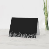 Schwarz-Weiß-Grün Hochzeit Danke Karte (Rückseite)