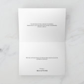 Schwarz-Weiß-Grün Hochzeit Danke Karte (Innenseite)