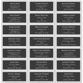 Schwarz-Weiß-Grün-Hochzeitsadresse Aufkleber (Vorderseite)