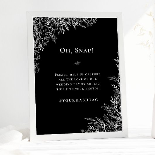 Schwarz-Weiß-Grün-Hochzeitstag Poster