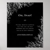 Schwarz-Weiß-Grün-Hochzeitstag Poster (Vorne)