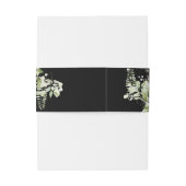 Schwarz-Weiß-Grün-Lichter Hochzeit Einladungsbanderole (Rückseitenbeispiel)