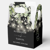 Schwarz-Weiß-Grün-Lichter Hochzeit Geschenkschachtel (Geöffnet)