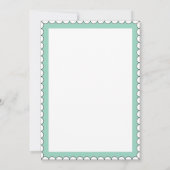 Schwarz-Weiß-Grün Modernes Brautparty Einladung (Rückseite)