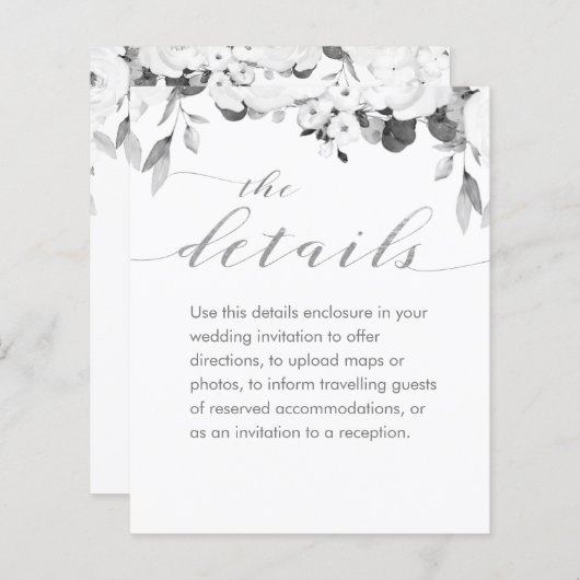 Schwarz-Weiß-Grüne Peony Hochzeitsstimmung (Vorne/Hinten)