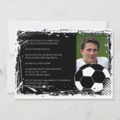 Schwarz-Weiß-Grunge-Abschluss Einladung (Vorderseite)