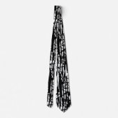 Schwarz-weiß Grunge Pattern Unisex Neck Tie Krawatte (Rückseite)