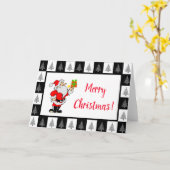Schwarz-Weiß-Grüße, Weihnachtskarte Karte (Gelbe Blume)
