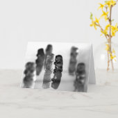 Schwarz-Weiß-Gummibären Karte (Gelbe Blume)