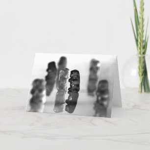 Schwarz-Weiß-Gummibären Karte