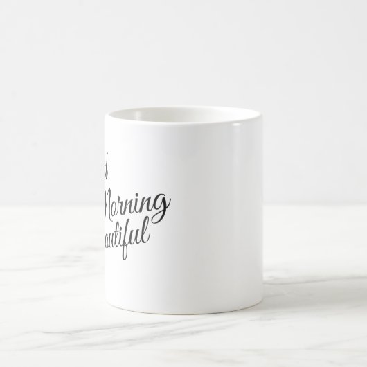 Schwarz-Weiß guter Morgen Schöne Tasse (Mittel)
