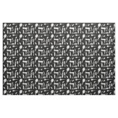 Schwarz-Weiß-Haarstylist-Muster Stoff (Fat Quarter (45,7 x 55,9 cm))