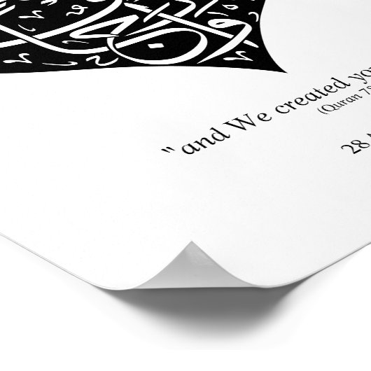 Schwarz & Weiß haben wir Sie in Paaren Nikkah ersc Poster (Ecke)