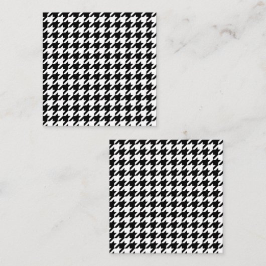 Schwarz-Weiß-Hahnentrittmuster Begleitkarte (Vorne/Hinten)