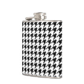 Schwarz-Weiß-Hahnentrittmuster Flachmann (Links)