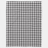 Schwarz-Weiß-Hahnentrittmuster-Fleece Fleecedecke (Vorderseite)