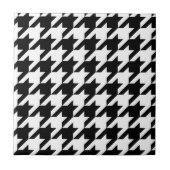 Schwarz-Weiß-Hahnentrittmuster Fliese (Vorderseite)