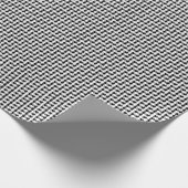 Schwarz-Weiß-Hahnentrittmuster Geschenkpapier (Ecke)