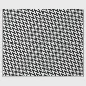 Schwarz-Weiß-Hahnentrittmuster Geschenkpapier (Flach)