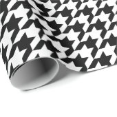 Schwarz-Weiß-Hahnentrittmuster Geschenkpapier (Rolleneckpunkt)