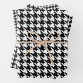 Schwarz-Weiß-Hahnentrittmuster Geschenkpapier Set (Beispiel)