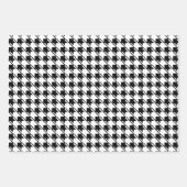 Schwarz-Weiß-Hahnentrittmuster Geschenkpapier Set (Vorderseite 3)