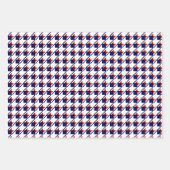 Schwarz-Weiß-Hahnentrittmuster Geschenkpapier Set (Vorderseite 2)