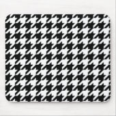 Schwarz-Weiß-Hahnentrittmuster Mousepad (Vorne)