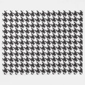 Schwarz-Weiß-Hahnentrittmuster-Muster Fleecedecke (Vorderseite (Horizontal))