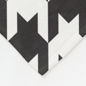 Schwarz-Weiß-Hahnentrittmuster-Muster Fleecedecke (Ecke)