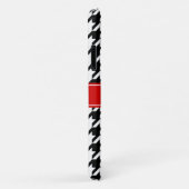 Schwarz-Weiß-Hahnentrittmuster Nr. 2: Monogramm Case-Mate iPhone Hülle (Hinten/Rechts)