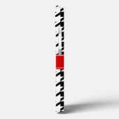 Schwarz-Weiß-Hahnentrittmuster Nr. 2: Monogramm Case-Mate iPhone Hülle (Rückseite / Links)