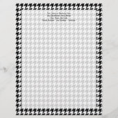 Schwarz/Weiß Hahnentrittmuster Stilvoller Mode-Des Briefkopf (Vorderseite)