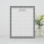 Schwarz/Weiß Hahnentrittmuster Stilvoller Mode-Des Briefkopf (Stehend Vorderseite)