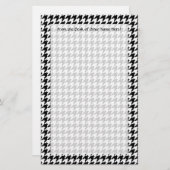 Schwarz/Weiß Hahnentrittmuster Stilvoller Mode-Des Briefpapier (Vorne/Hinten)