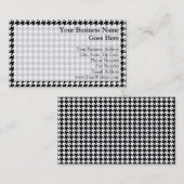Schwarz/Weiß Hahnentrittmuster Stilvoller Mode-Des Visitenkarte (Vorne/Hinten)