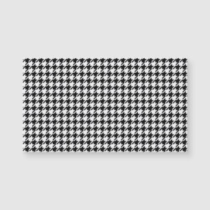 Schwarz-Weiß-Hahnentrittmuster von Shirley Taylor Magnetkarte